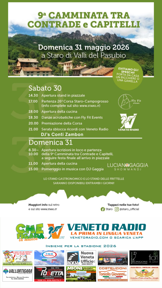 Sabo 30 Maggio a Staro !!!
